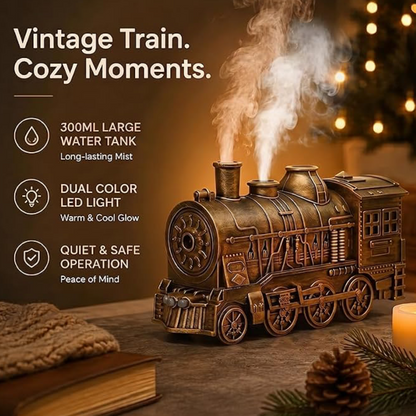 Vintage Train-Shaped Steam Diffuser