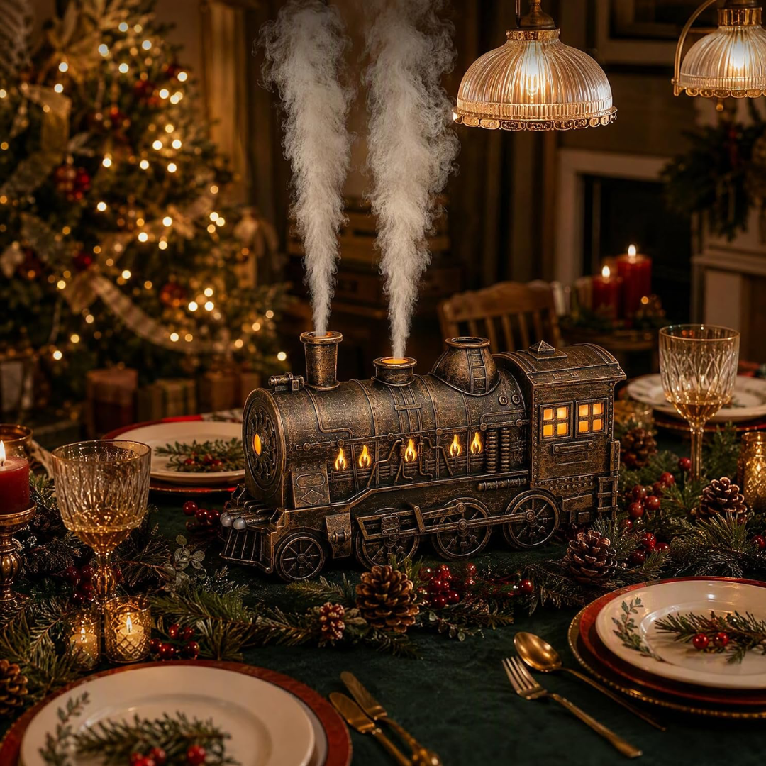 Vintage Train-Shaped Steam Diffuser